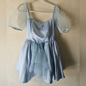 💜 Sugar Thrillz Baby Blue Tulle Babydoll Dress - NEW M Dollskill Cinderella 👗